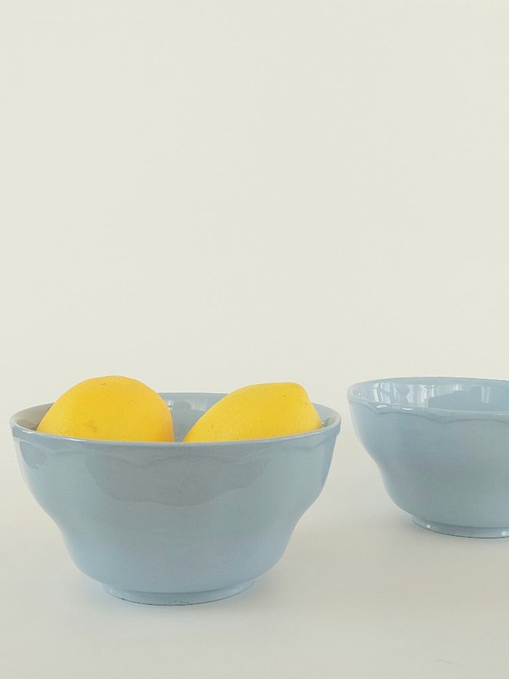 Set of 2 Vintage Grindley Lupin Creampetal Blue Soup Bowls 5.25"